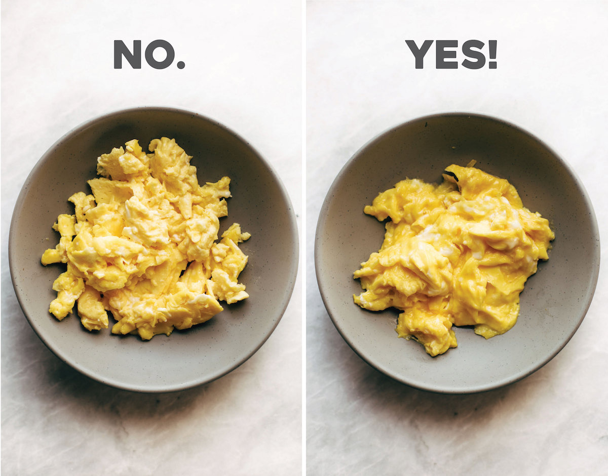 The absolute best soft scrambled eggs of my life! No strange ingredients or methods - just four quick and easy secrets to the best scrambled eggs of your life. | pinchofyum.com